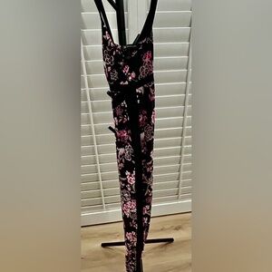 INC International Concepts Black and Pink Floral Dress